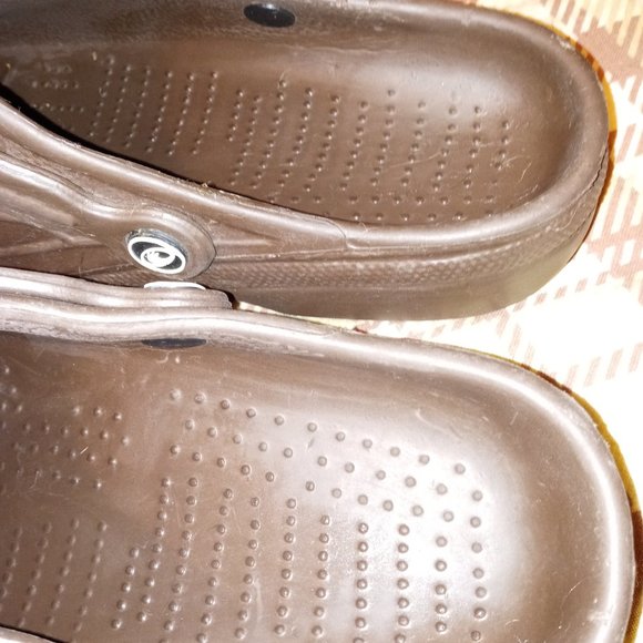 #54 Crocs NWT Brown 11/12-14XL M10-12 Wave Zone: "scratches" on 1 moveable part - Picture 8 of 11